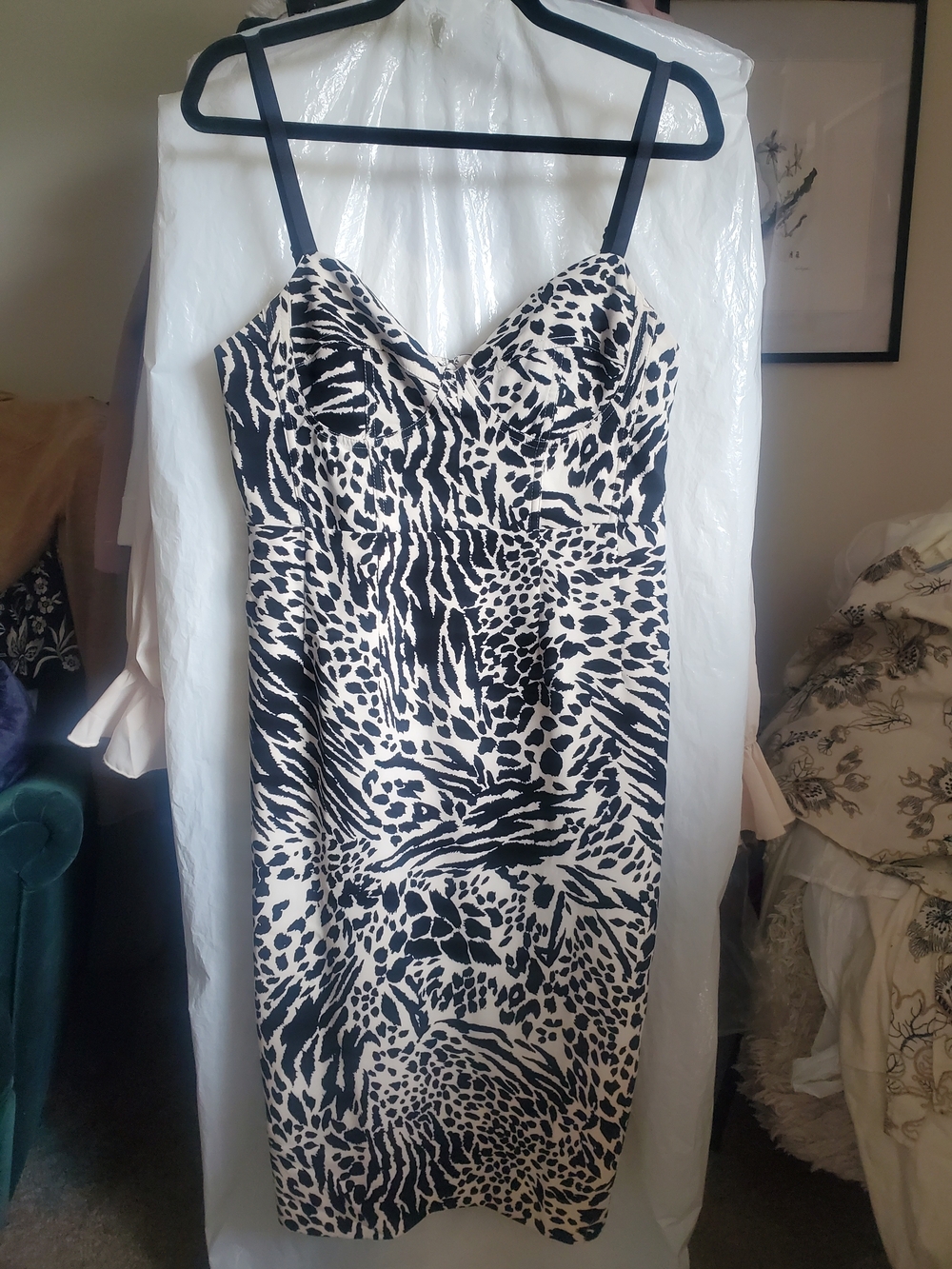 Sergio Hudson x Target Animal-Print Midi Bustier Dress with Adjustable Straps